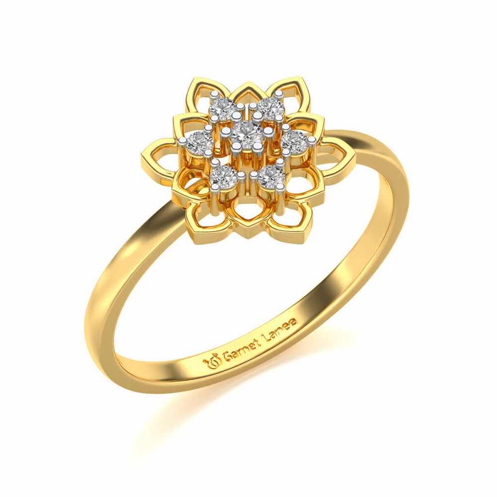 Regal Floral Ring Diamond Rings