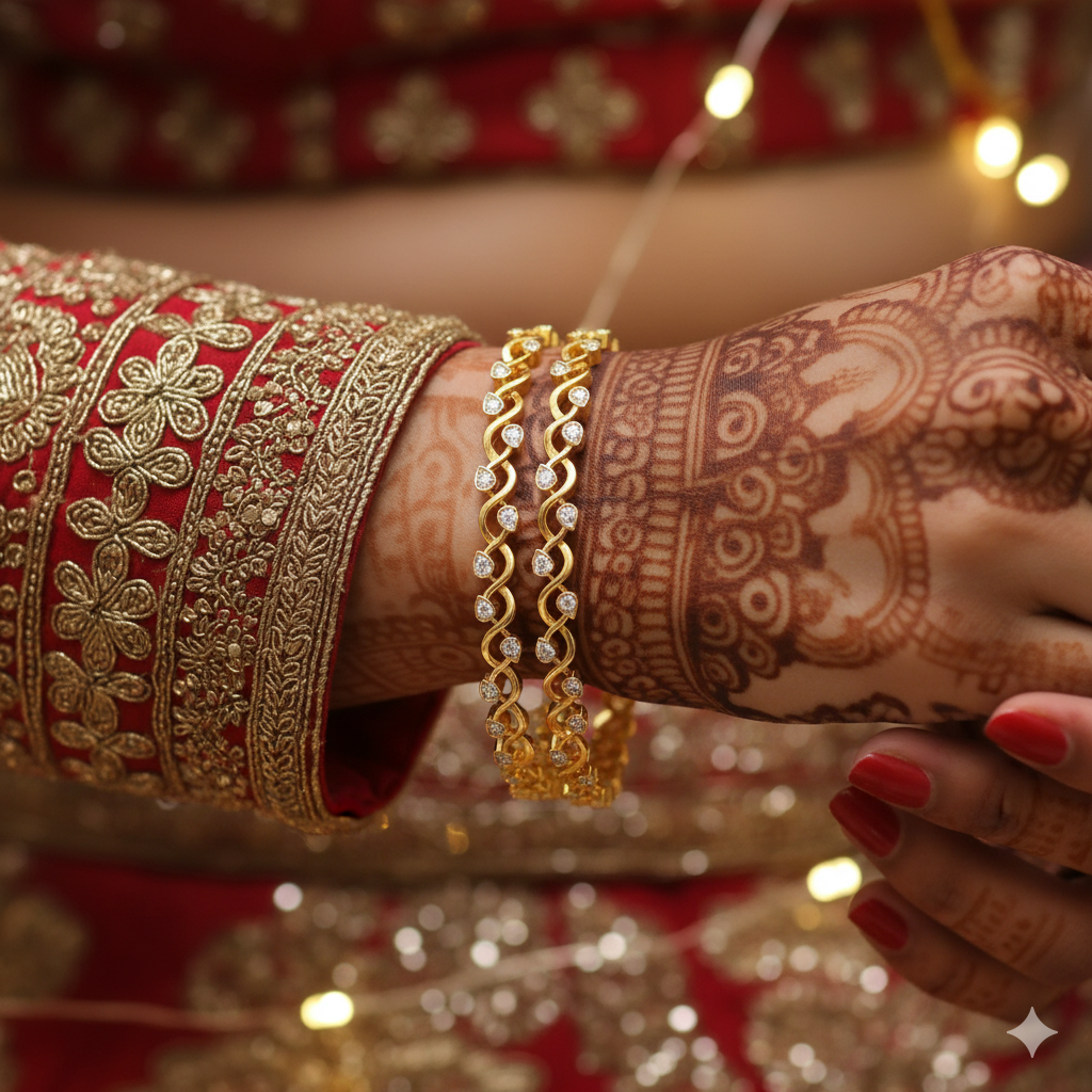 Gemlay’s Dotted Diamond Bangles